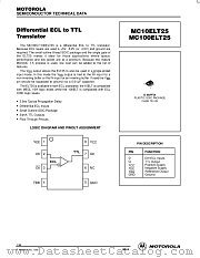 MC100ELT25D datasheet pdf Motorola