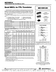 MC10H125P datasheet pdf Motorola