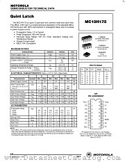 MC10H175 datasheet pdf Motorola