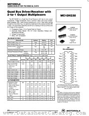 MC10H330P datasheet pdf Motorola