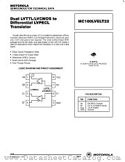 MC10LVELT22D datasheet pdf Motorola