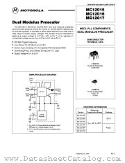 MC12015P datasheet pdf Motorola