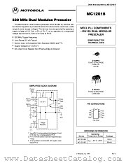 MC12018P datasheet pdf Motorola