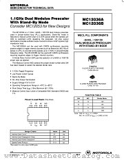 MC12036BP datasheet pdf Motorola