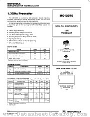 MC12076D datasheet pdf Motorola