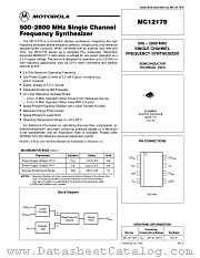 MC12179D datasheet pdf Motorola