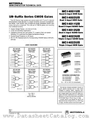 MC14025UBCP datasheet pdf Motorola