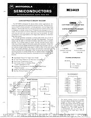 MC14419L datasheet pdf Motorola