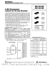 MC14514 datasheet pdf Motorola