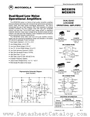 MC33078D datasheet pdf Motorola