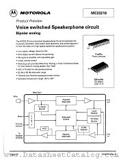 MC33218DW datasheet pdf Motorola