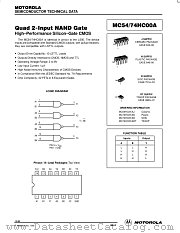 MC54HC00AJ datasheet pdf Motorola