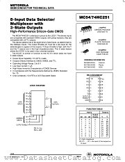 MC74HC251 datasheet pdf Motorola
