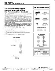 MC54HC4060J datasheet pdf Motorola