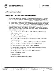 MC68185 datasheet pdf Motorola