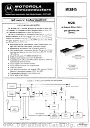 MC6845 datasheet pdf Motorola