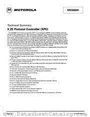 MC68605 datasheet pdf Motorola