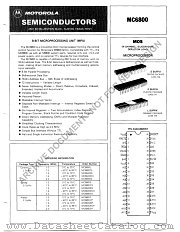 MC6800CP datasheet pdf Motorola
