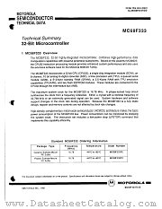 MC68F333TS datasheet pdf Motorola