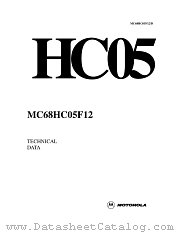 MC68HC05F12 datasheet pdf Motorola