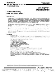 MC68HC11F1VFN3 datasheet pdf Motorola
