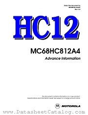MC68HC812A4PV datasheet pdf Motorola