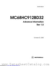 MC68HC912BD32 datasheet pdf Motorola