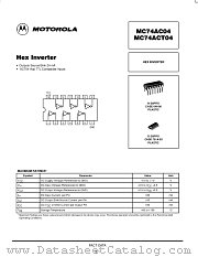 MC74ACT04D datasheet pdf Motorola