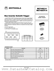 MC74ACT14N datasheet pdf Motorola