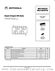 MC74ACT32N datasheet pdf Motorola