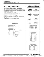 MC74HC02AD datasheet pdf Motorola