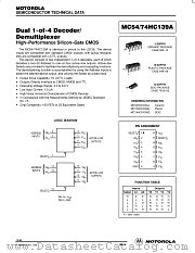 MC54HC139AJ datasheet pdf Motorola