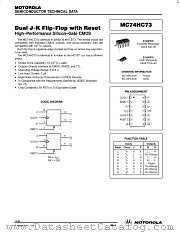 MC74HC73 datasheet pdf Motorola