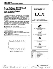 MC74LCX157SD datasheet pdf Motorola