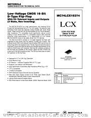 MC74LCX16374 datasheet pdf Motorola