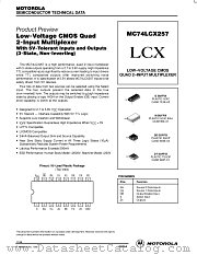 MC74LCX257M datasheet pdf Motorola