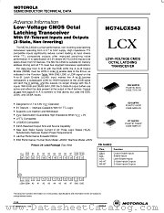 MC74LCX543DW datasheet pdf Motorola