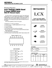 MC74LCX810SD datasheet pdf Motorola