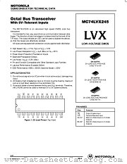 MC74LVX245 datasheet pdf Motorola