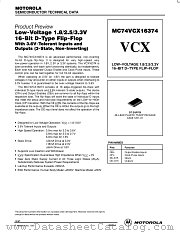 MC74VCX16374DT datasheet pdf Motorola