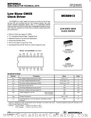 MC88913 datasheet pdf Motorola