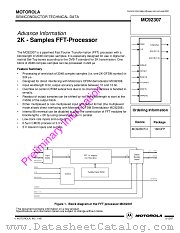 MC92307 datasheet pdf Motorola