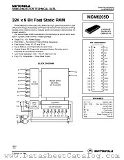 MCM6205DJ20R2 datasheet pdf Motorola