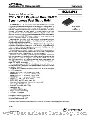 MCM63P531TQ9 datasheet pdf Motorola