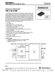 MCM69C432TQ20R datasheet pdf Motorola