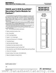 MCM72BF64SG66 datasheet pdf Motorola