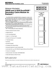 MCM72CF32SG66 datasheet pdf Motorola