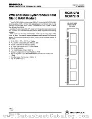 MCM72F9DG12 datasheet pdf Motorola