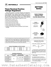 MCT7805CT datasheet pdf Motorola