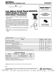 MGSF1N02LT3 datasheet pdf Motorola